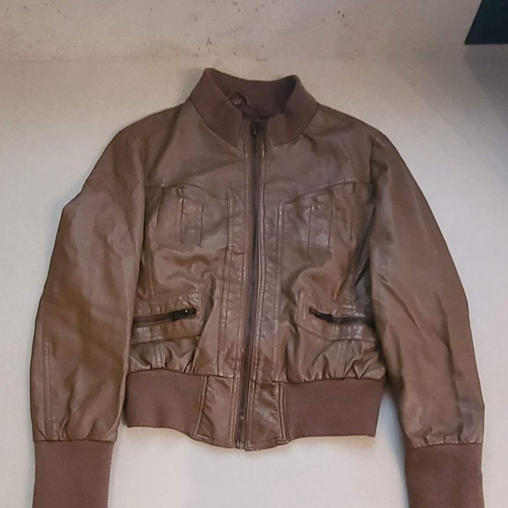 Caramel Colored Leather Jacket